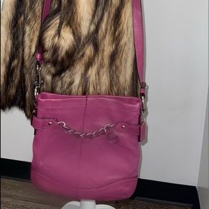 Pink Coach shoulder bag